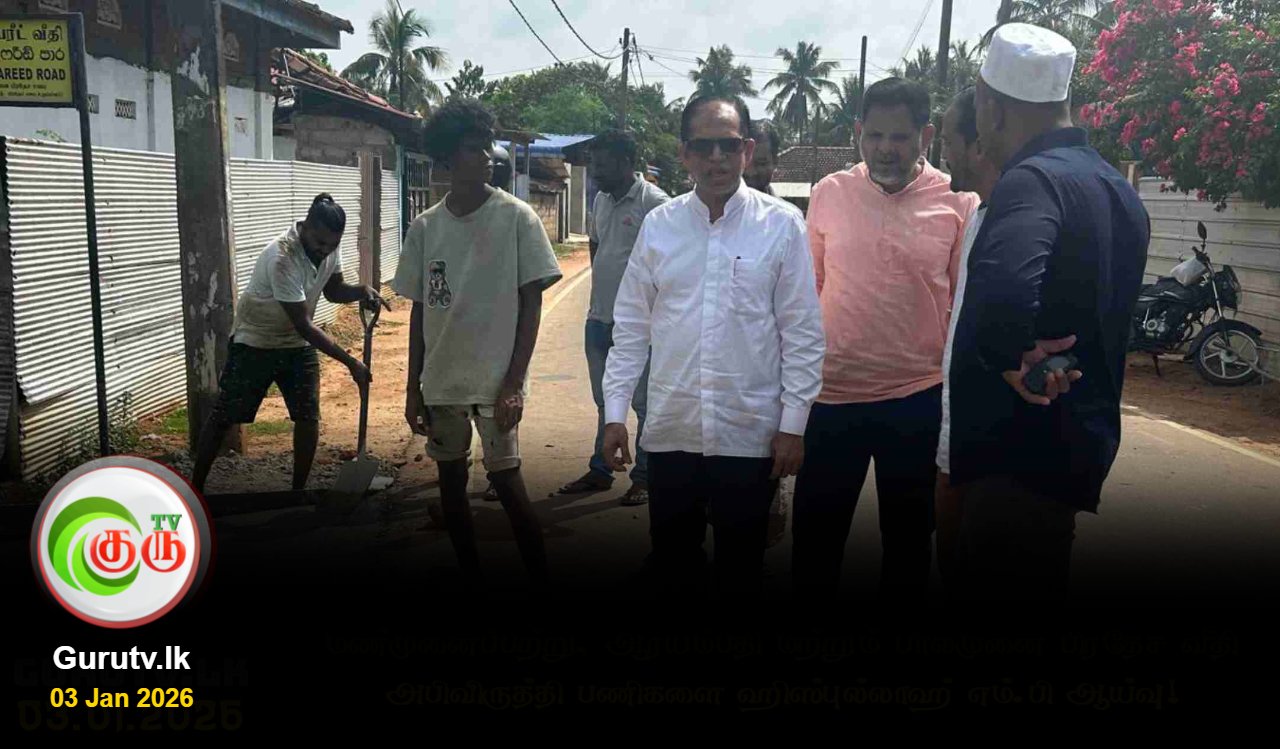 மண்முனைப்பற்று, ஆரயம்பதி மற்றும் பாலமுனை பிரதேச வீதி அபிவிருத்தி பணிகளை ஹிஸ்புல்லாஹ் எம்.பி ஆய்வு!