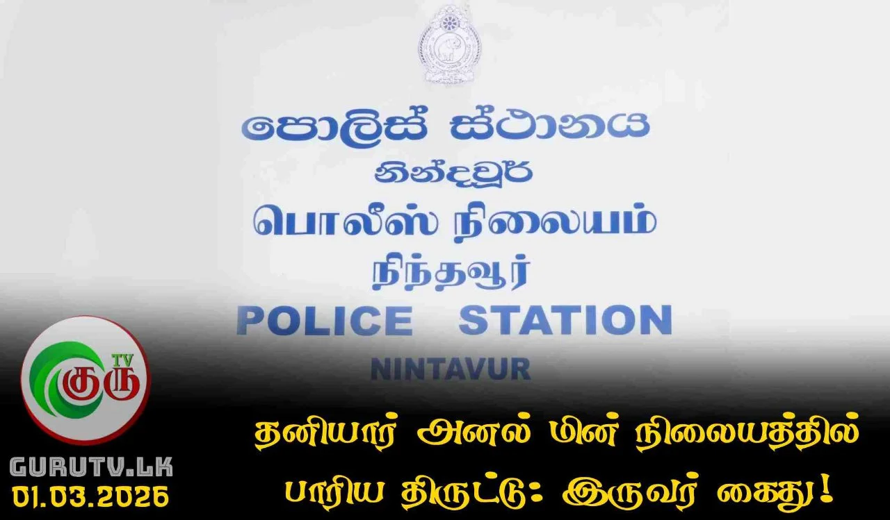 தனியார் அனல் மின் நிலையத்தில் பாரிய திருட்டு: இருவர் கைது!