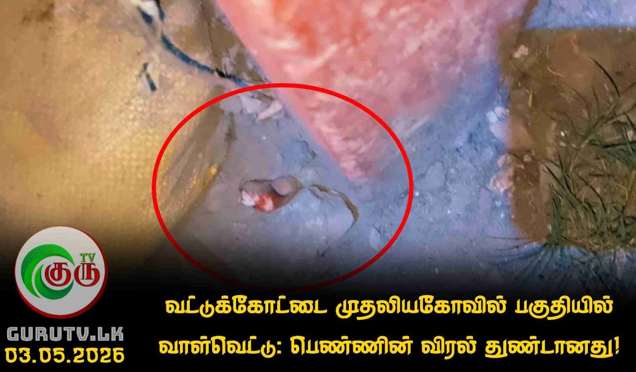 வட்டுக்கோட்டை முதலியகோவில் பகுதியில் வாள்வெட்டு: பெண்ணின் விரல் துண்டானது!