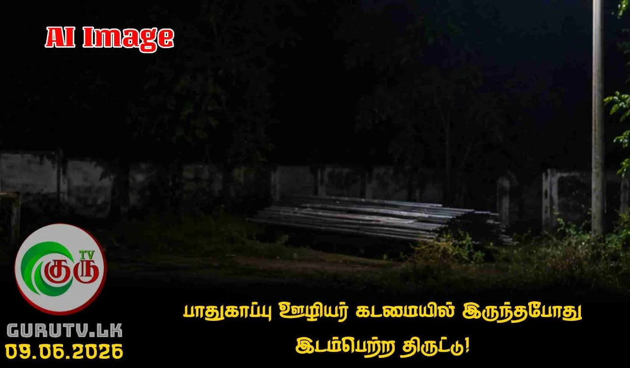 பாதுகாப்பு ஊழியர் கடமையில் இருந்தபோது இடம்பெற்ற திருட்டு!
