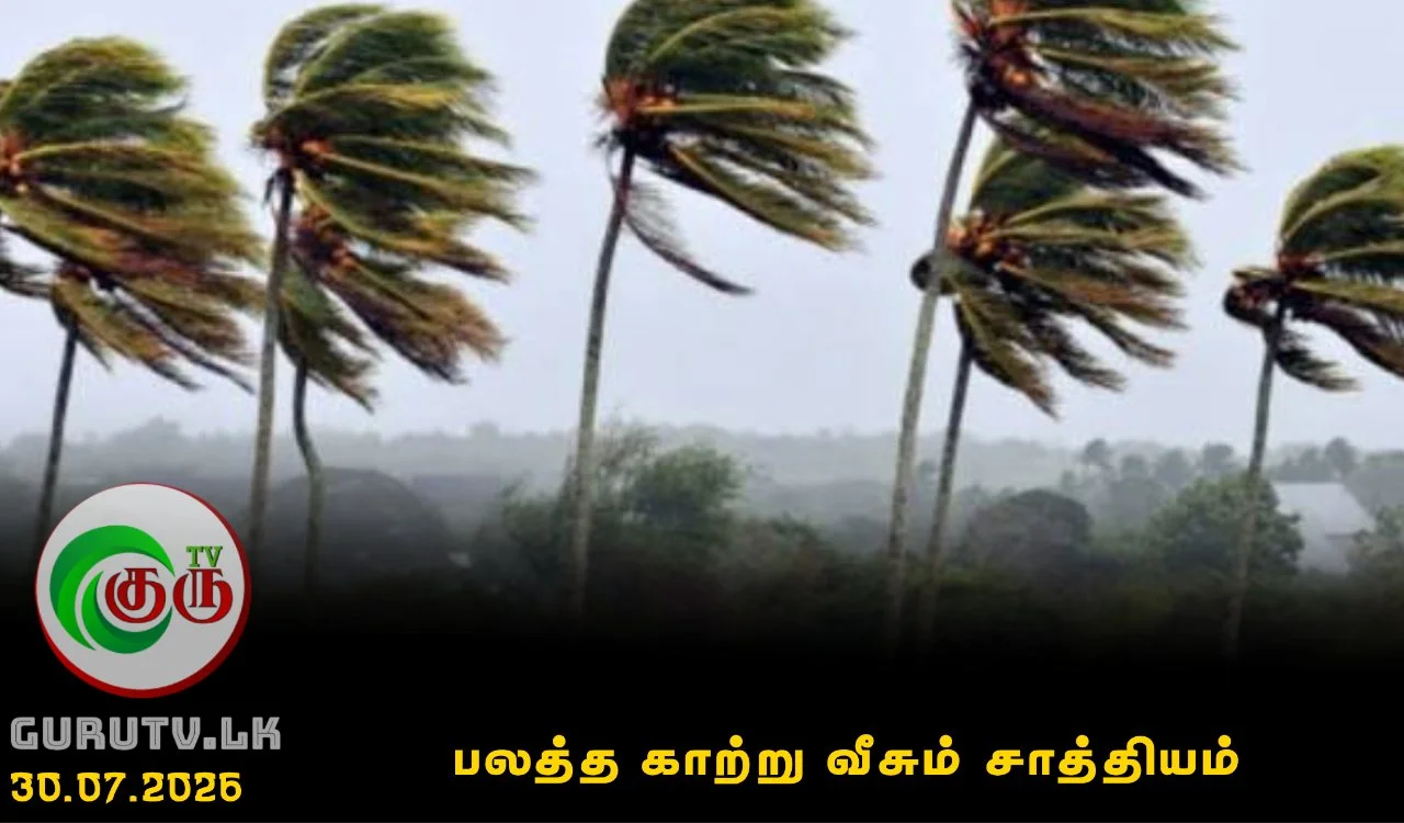 பலத்த காற்று வீசும் சாத்தியம்
