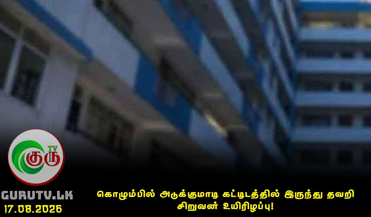 கொழும்பில் அடுக்குமாடி கட்டிடத்தில் இருந்து தவறி சிறுவன் உயிரிழப்பு!