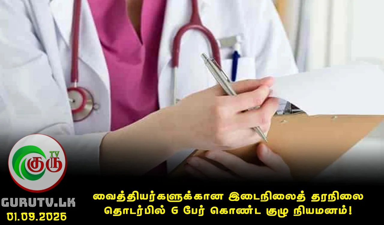 வைத்தியர்களுக்கான இடைநிலைத் தரநிலை தொடர்பில் 6 பேர் கொண்ட குழு நியமனம்!