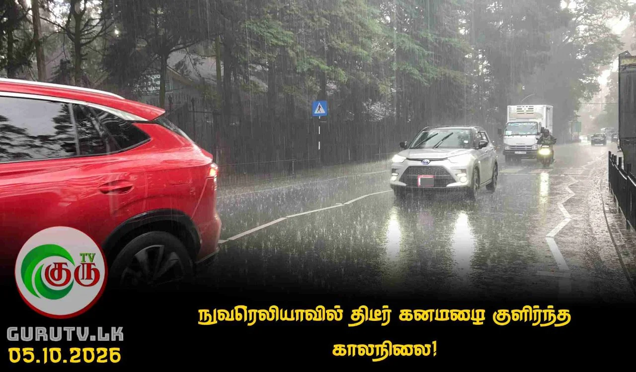 நுவரெலியாவில் திடீர் கனமழை குளிர்ந்த காலநிலை!