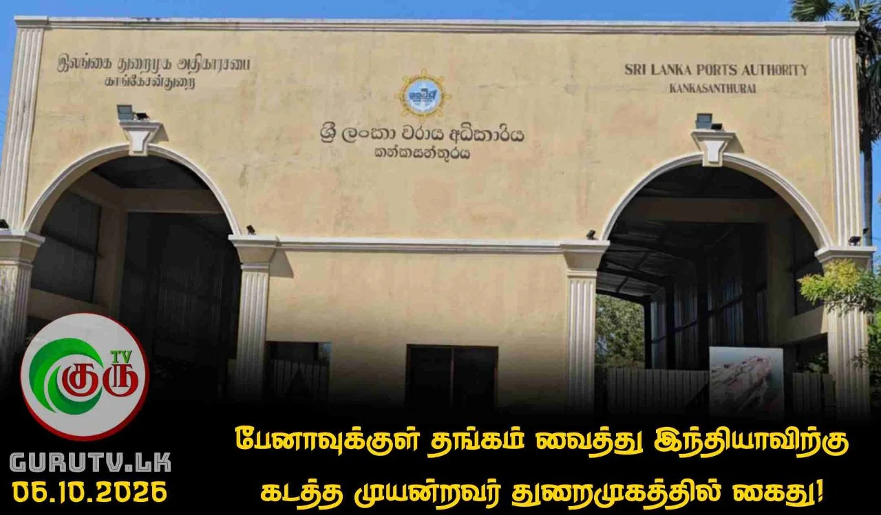 பேனாவுக்குள் தங்கம் வைத்து இந்தியாவிற்கு கடத்த முயன்றவர் துறைமுகத்தில் கைது!