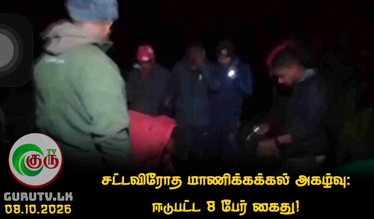 சட்டவிரோத மாணிக்கக்கல் அகழ்வு: ஈடுபட்ட  8 பேர் கைது!